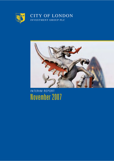 Thumbnail City of London Investment Group Plc Half-year Report 2007-2008-h1