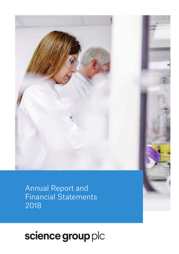 Thumbnail Science Group Annual Report 2018