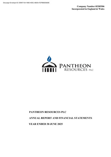 Thumbnail Pantheon Resources Annual Report 2025
