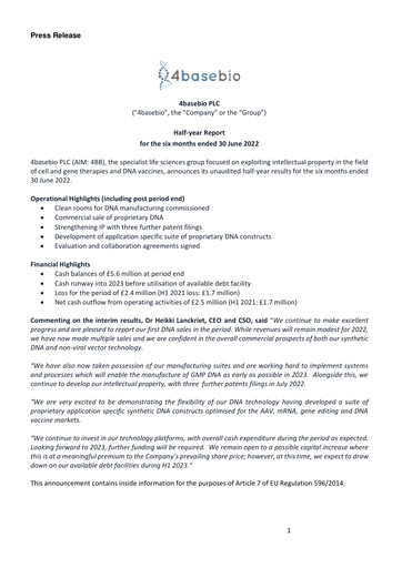 Thumbnail 4basebio Half-year Report 2022-h1