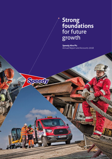 Thumbnail Speedy Hire Annual Report 2018