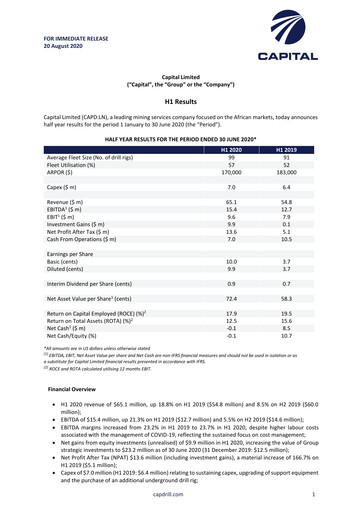Thumbnail Capital Limited Half-year Report 2020-h1