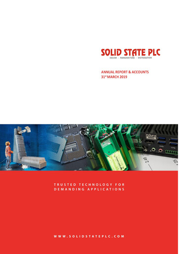 Thumbnail Solid State Group Annual Report 2019