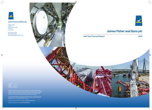 Thumbnail James Fisher and Sons Half-year Report 2016-h1