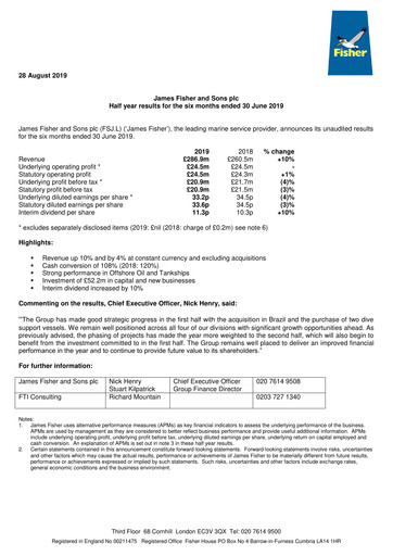 Thumbnail James Fisher and Sons Half-year Report 2019-h1