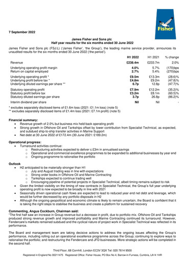Thumbnail James Fisher and Sons Half-year Report 2022-h1