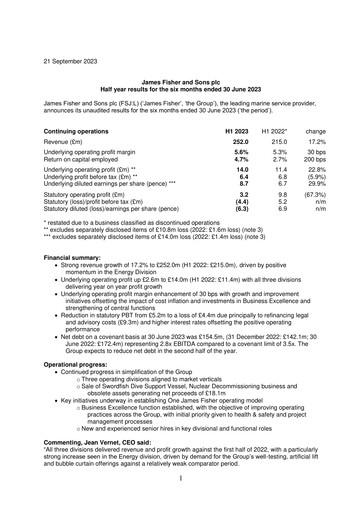 Thumbnail James Fisher and Sons Half-year Report 2023-h1