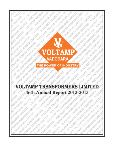Thumbnail Voltamp Transformers
 Annual Report 2012-2013