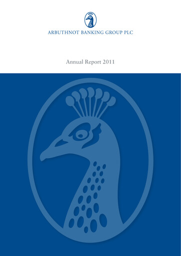 Thumbnail Arbuthnot Banking Group Annual Report 2011