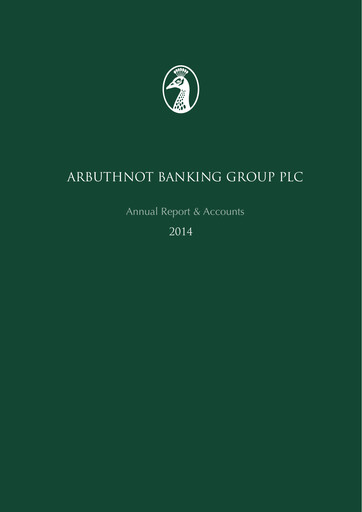 Thumbnail Arbuthnot Banking Group Annual Report 2014
