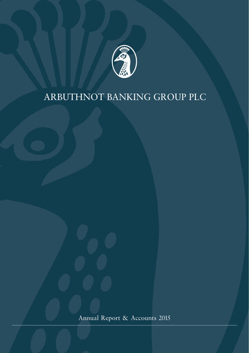 Thumbnail Arbuthnot Banking Group Annual Report 2015