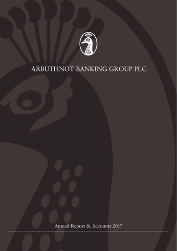 Thumbnail Arbuthnot Banking Group Annual Report 2017
