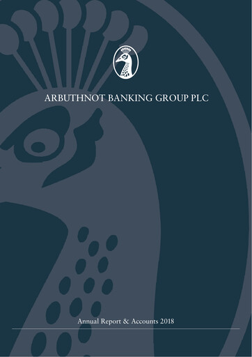 Thumbnail Arbuthnot Banking Group Annual Report 2018