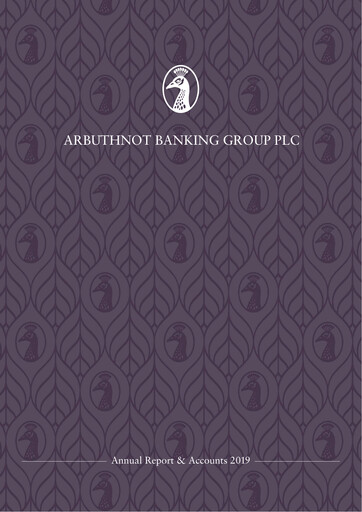 Thumbnail Arbuthnot Banking Group Annual Report 2019