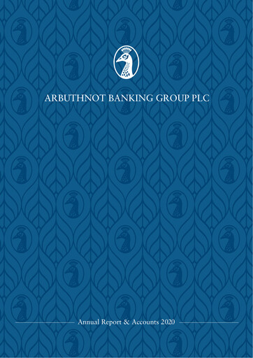 Thumbnail Arbuthnot Banking Group Annual Report 2020