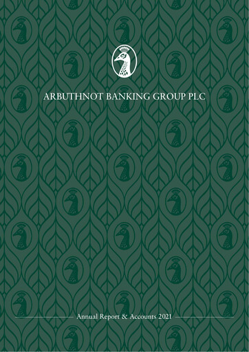 Thumbnail Arbuthnot Banking Group Annual Report 2021