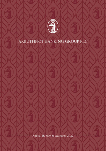 Thumbnail Arbuthnot Banking Group Annual Report 2022