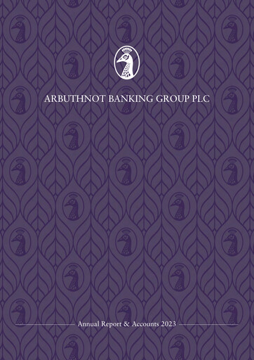 Thumbnail Arbuthnot Banking Group Annual Report 2023