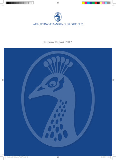 Thumbnail Arbuthnot Banking Group Half-year Report 2012-h1