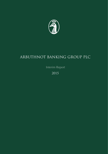 Thumbnail Arbuthnot Banking Group Half-year Report 2015-h1