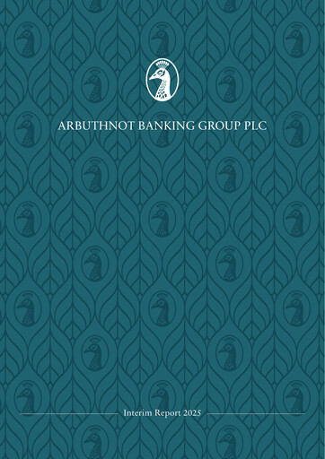 Thumbnail Arbuthnot Banking Group Half-year Report 2025-h1