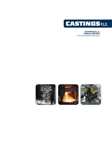 Thumbnail Castings P.L.C. Annual Report 2013