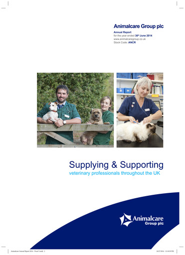 Thumbnail Animalcare Group Annual Report 2014