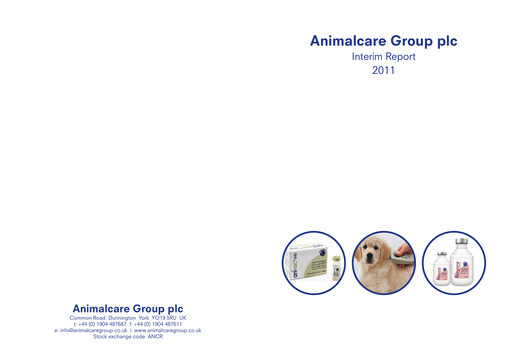 Thumbnail Animalcare Group Half-year Report 2011-h1
