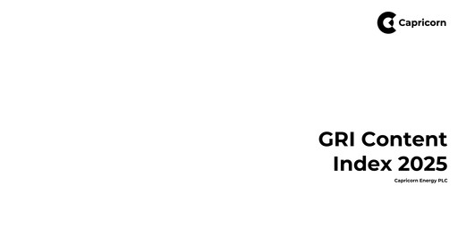 Vorschaubild Capricorn Energy ESG-Bericht 2025