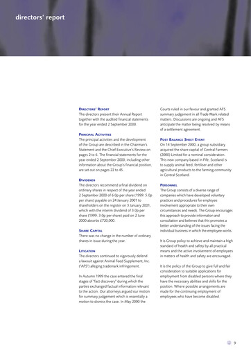 Miniature Carr's Group Rapport annuel 2000