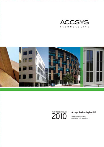 Thumbnail Accsys Technologies Annual Report 2010