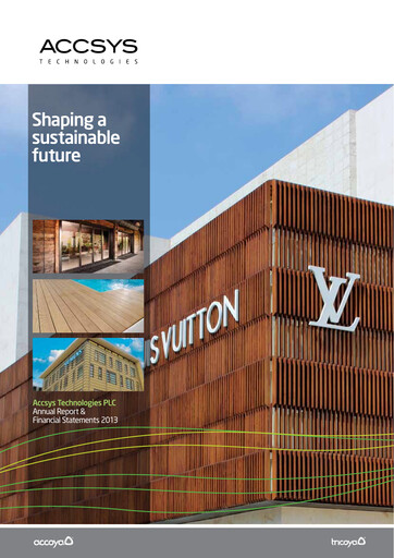 Thumbnail Accsys Technologies Annual Report 2013