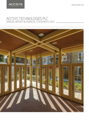 Thumbnail Accsys Technologies Annual Report 2015