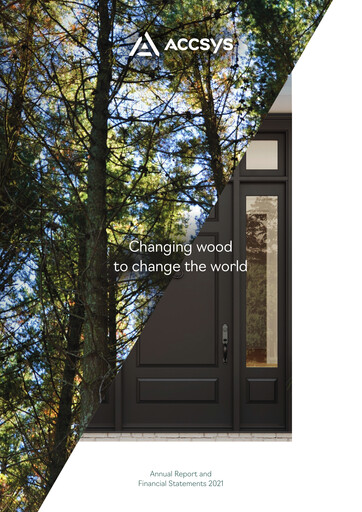 Thumbnail Accsys Technologies Annual Report 2021