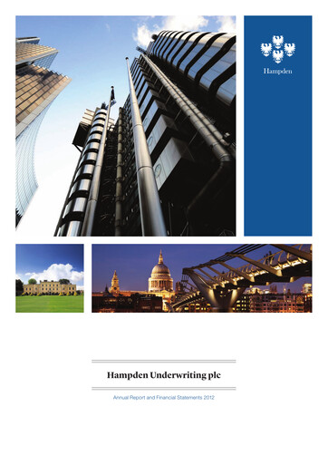 Miniature Helios Underwriting Rapport annuel 2012