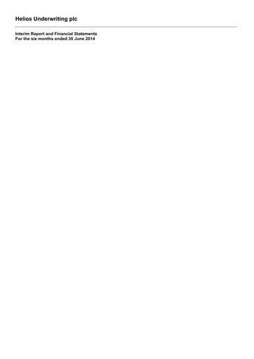 Thumbnail Helios Underwriting Half-year Report 2014-h1