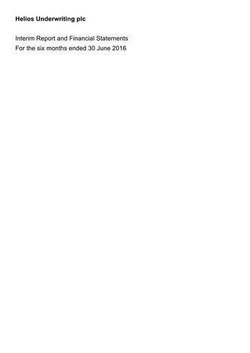 Thumbnail Helios Underwriting Half-year Report 2016-h1