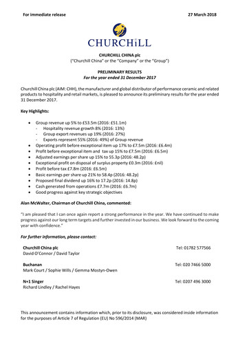 Vorschaubild Churchill China Finanzbericht 2017