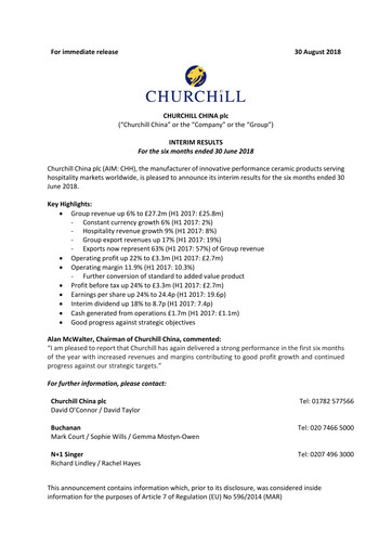 Vorschaubild Churchill China Halbjahresbericht 2018-h1