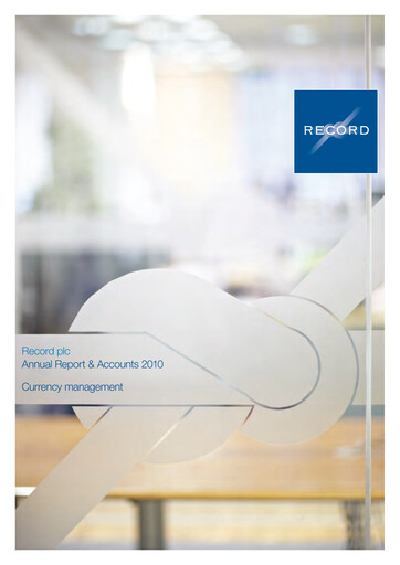 Thumbnail Record Financial Group Annual Report 2010