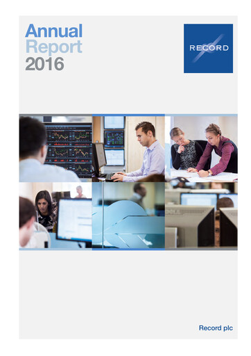 Thumbnail Record Financial Group Annual Report 2016