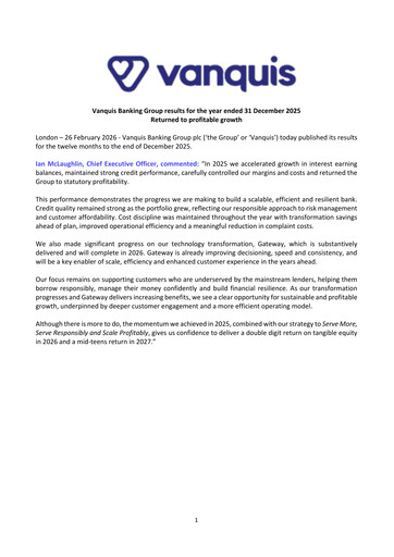 Vorschaubild Vanquis Banking Group Finanzbericht 2025