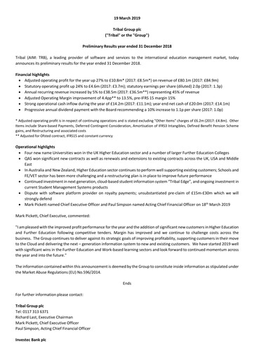 Thumbnail Tribal Group Financial Report 2018