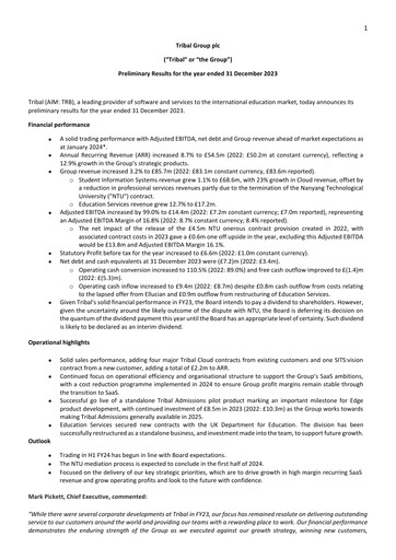 Thumbnail Tribal Group Financial Report 2023