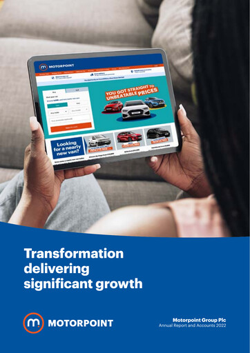 Thumbnail Motorpoint Group Annual Report 2022