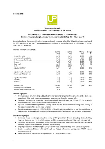 Thumbnail Ultimate Products Half-year Report 2026-h1