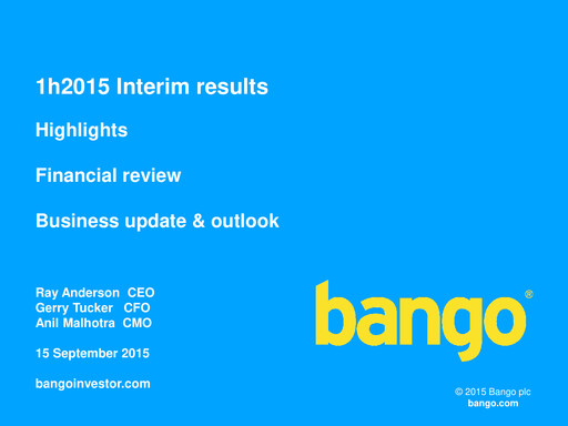 Thumbnail Bango Half-year Report 2015-h1