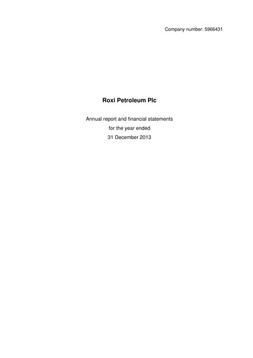 Thumbnail Caspian Sunrise Annual Report 2013