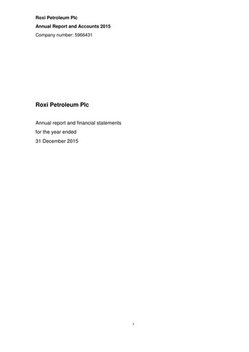 Thumbnail Caspian Sunrise Annual Report 2015