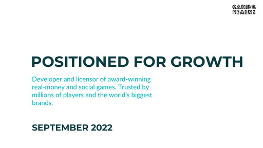 Thumbnail Gaming Realms Half-year Report 2022-h1